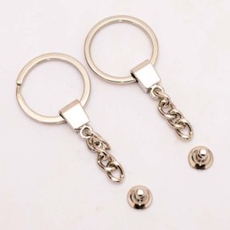 Accesorio para llavero plateado 5pc