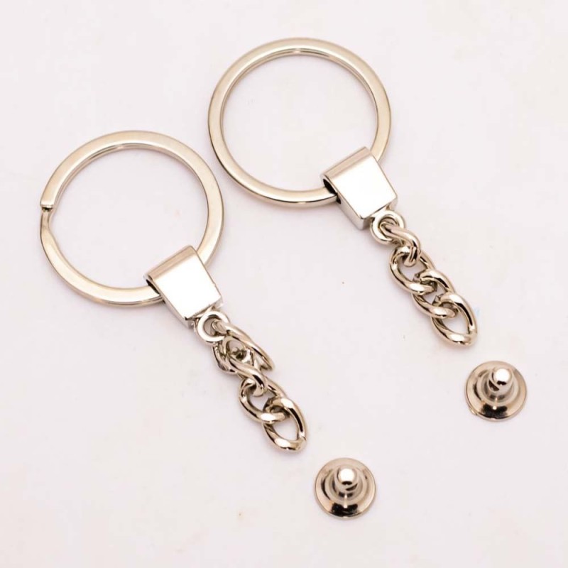 Accesorio para llavero plateado 5pc