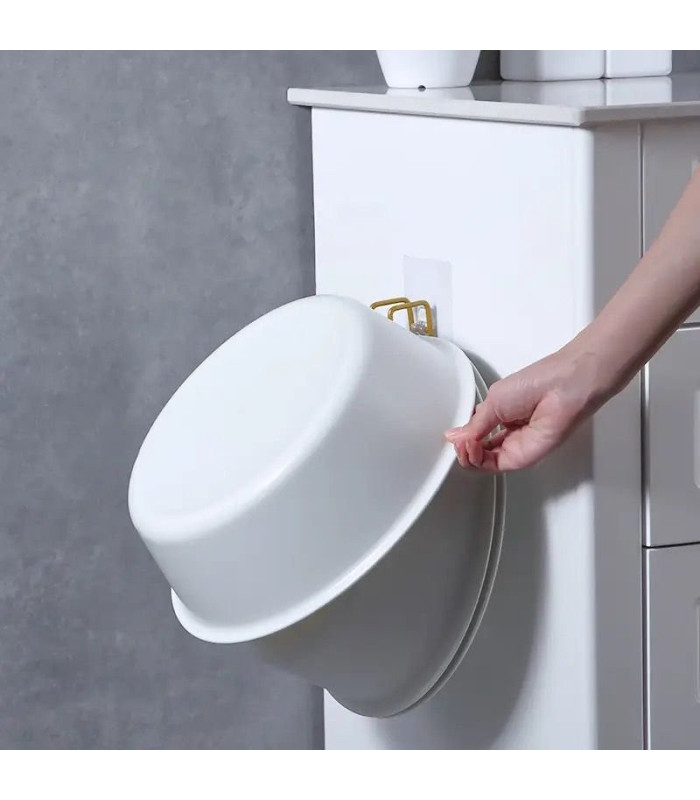 Gancho de Metal 2pc con soporte adhesivo