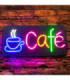 Cartel neon CAFE 46x22cm