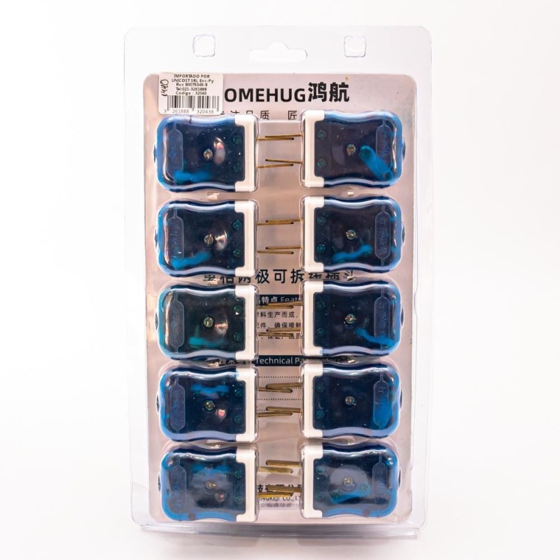 Enchufe macho plano 1pc