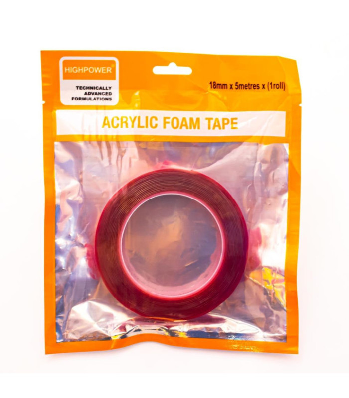 Cinta acrilica doble faz 18mmx5mt