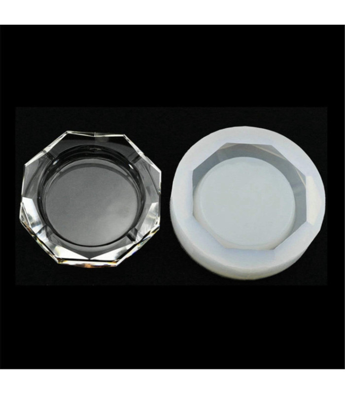 Molde de silicona pote irregular 8x3cm