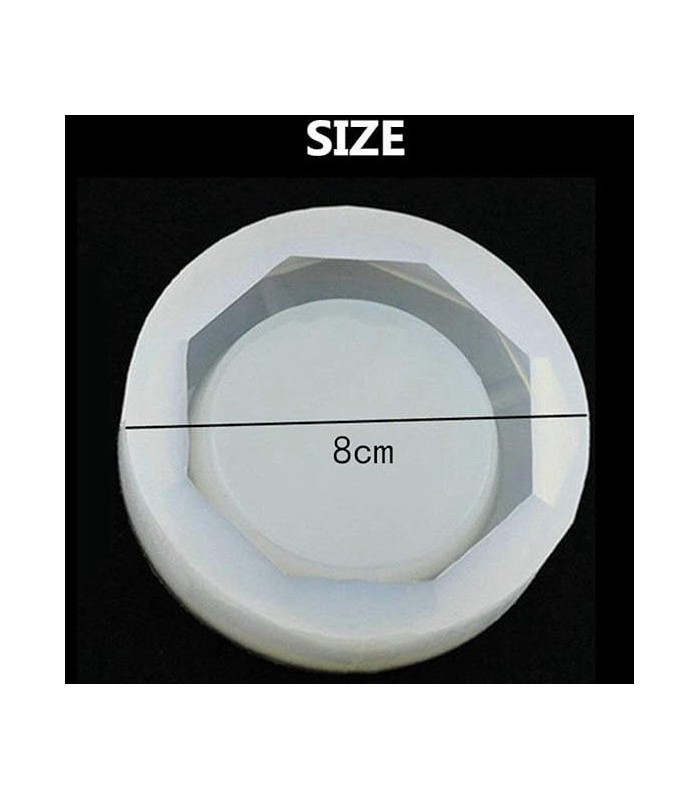 Molde de silicona pote irregular 8x3cm