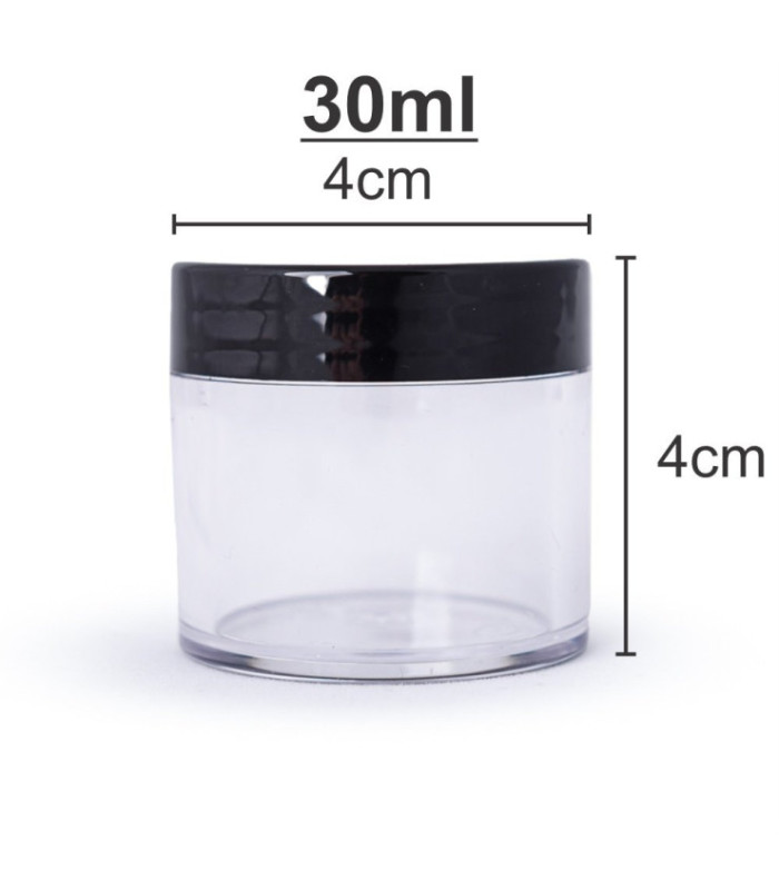 Pote plastico transparente 30g