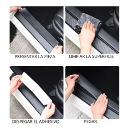 Adhesivo fibra de carbono negro 7cm