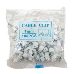 Grampa para cable cuadrado 7mm 100pc
