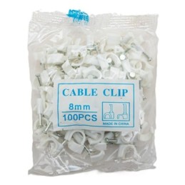 Grampa para cable redondo 8mm 100pc