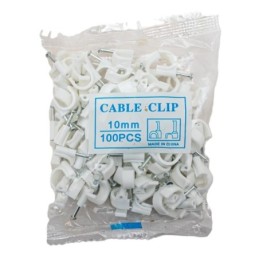 Grampa para cable redondo 10mm 100pc