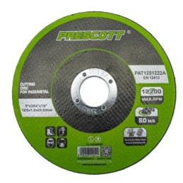 Disco de corte 125x1.2x22.2mm inox/metal PRESCOTT