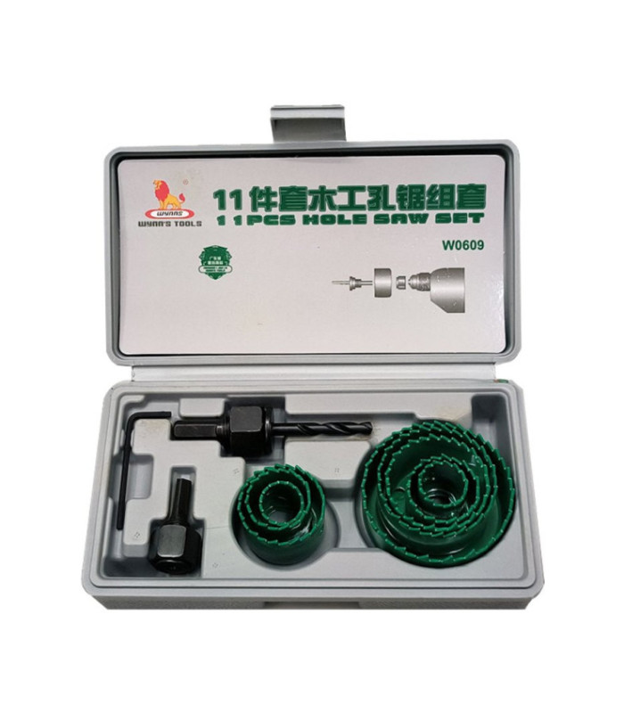 Juego de sierra corona para madera 11pc WYNNS