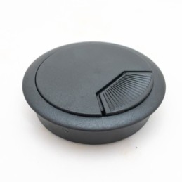 Tapa pasa cable para escritorio 60mm negro