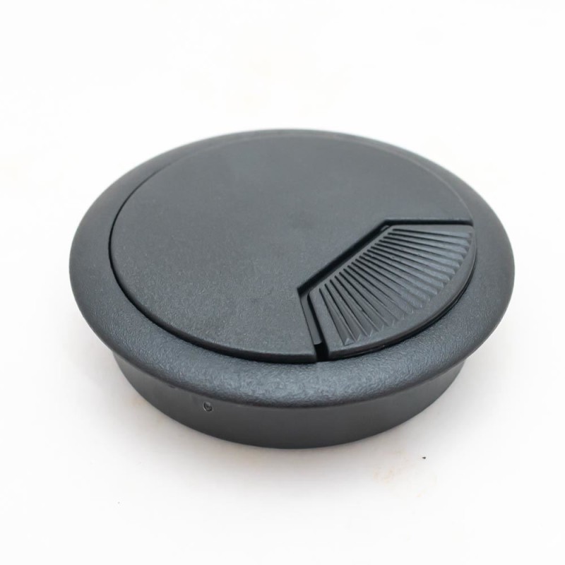 Tapa pasa cable para escritorio 60mm negro