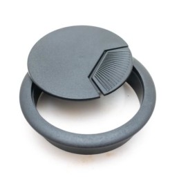 Tapa pasa cable para escritorio 60mm negro