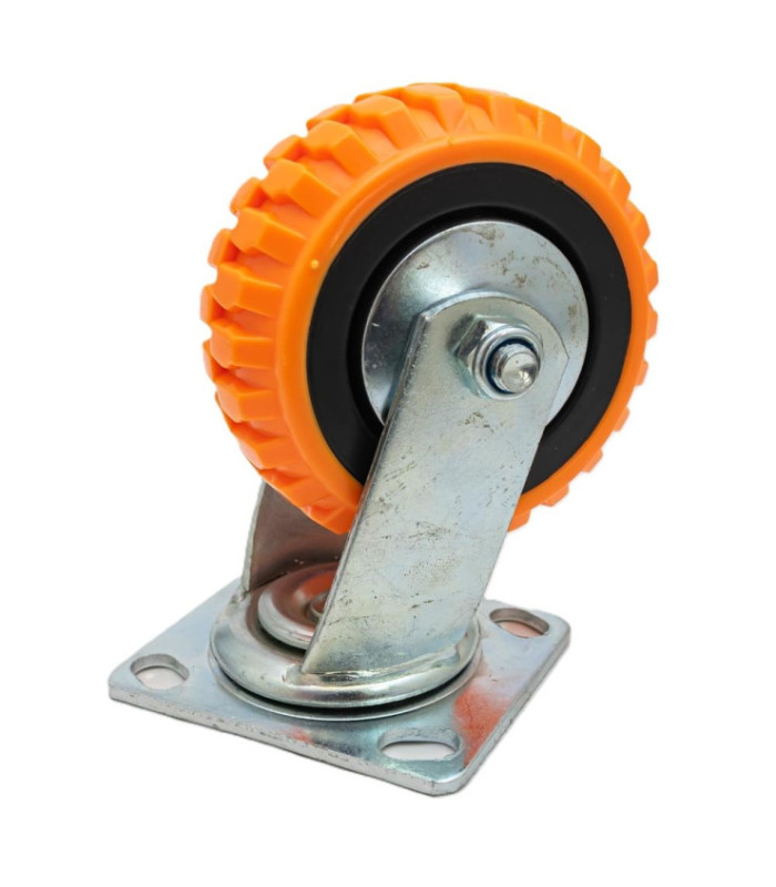 RUEDA NARANJA GIRATORIA 5PULG WYNNS