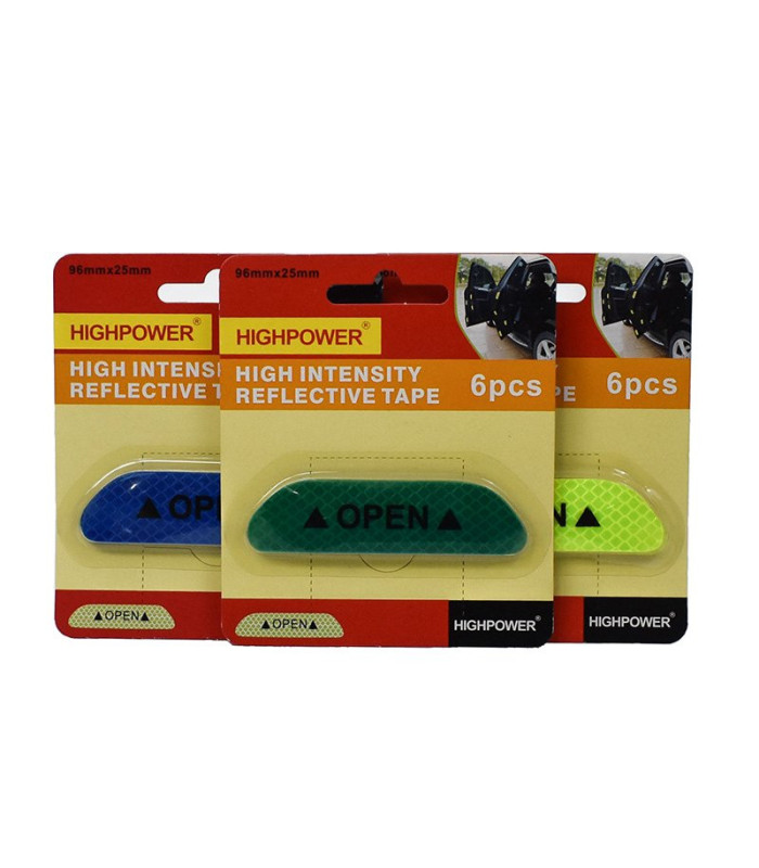 Sticker reflectivo para vehiculos 6pc OPEN