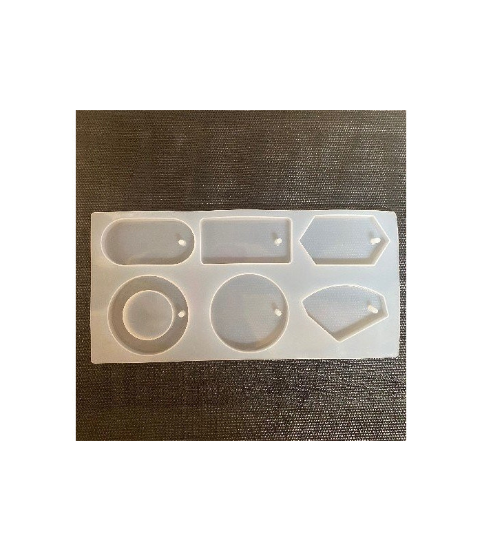 Molde de silicona set 6 colgantes 23.5x11.5x0.8cm