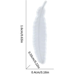 Molde de silicona pluma 16x3.5cm