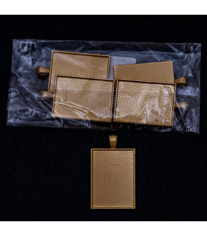 Dije rectangular 37x28mm 5pc