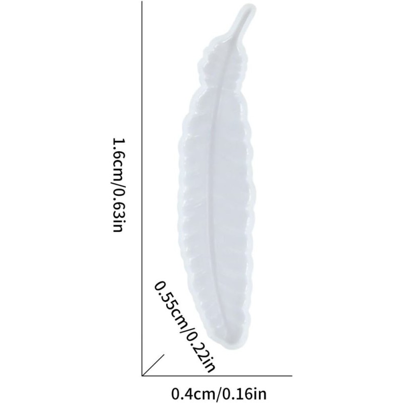 Molde de silicona pluma 16x3.5cm