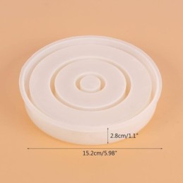 Molde de silicona circular porta vela 150mm