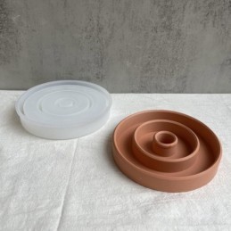 Molde de silicona circular porta vela 150mm