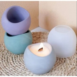 Molde de silicona para vela pote listo 89x72x52mm