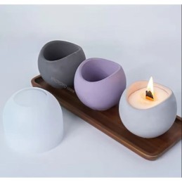 Molde de silicona para vela pote listo 89x72x52mm