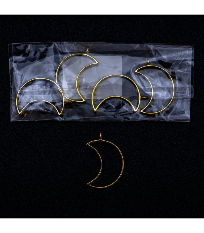 Dije luna dorado 5pc