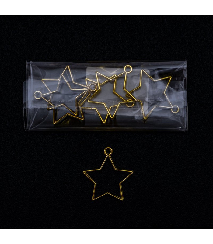 Dije estrella dorado 5pc