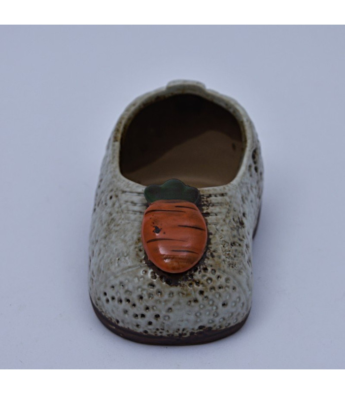 Maceta diseño de zapato con zanahoria 12x6cm