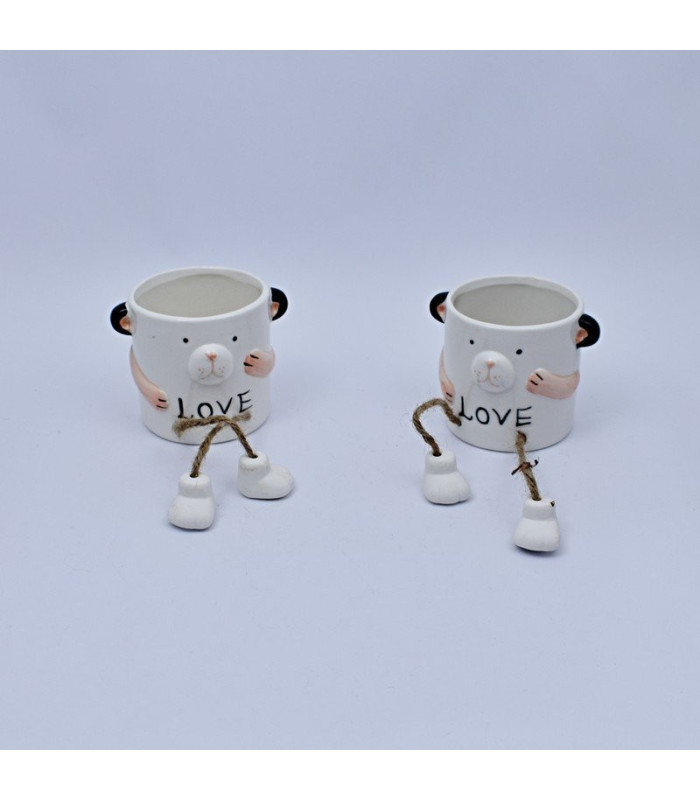 Maceta oso con patita 7.7x8cm