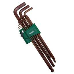 Juego de llave allen larga 9pc WYNNS