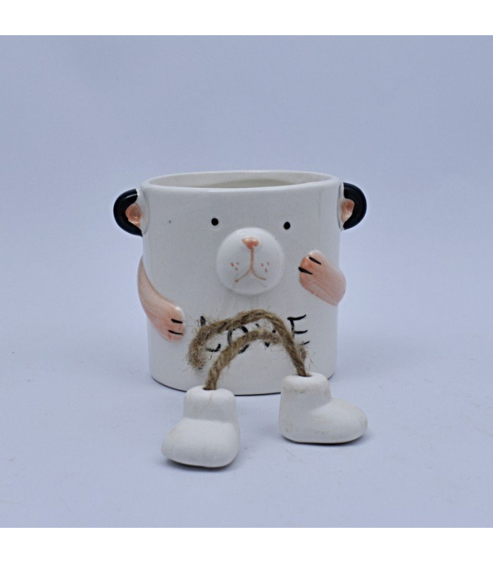 Maceta oso con patita 7.7x8cm