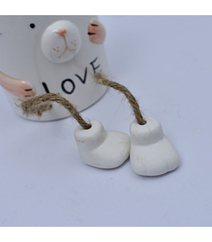 Maceta oso con patita 7.7x8cm