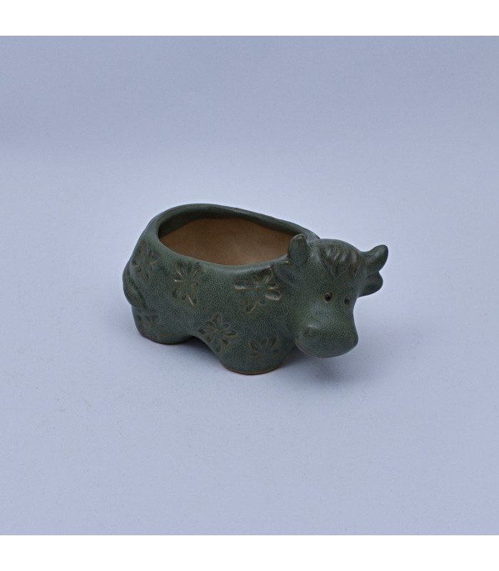 Maceta de vaquita 15.5x9x8cm