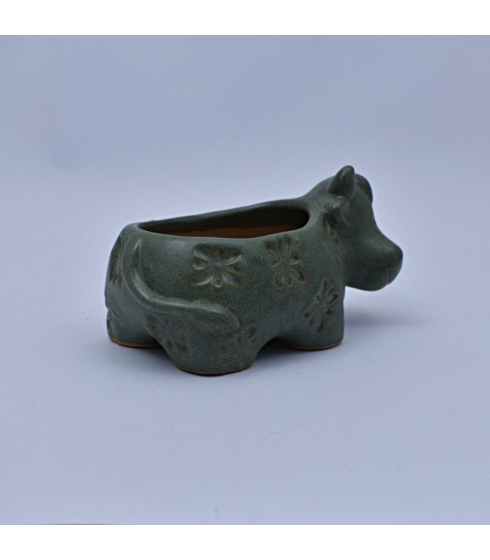 Maceta de vaquita 15.5x9x8cm