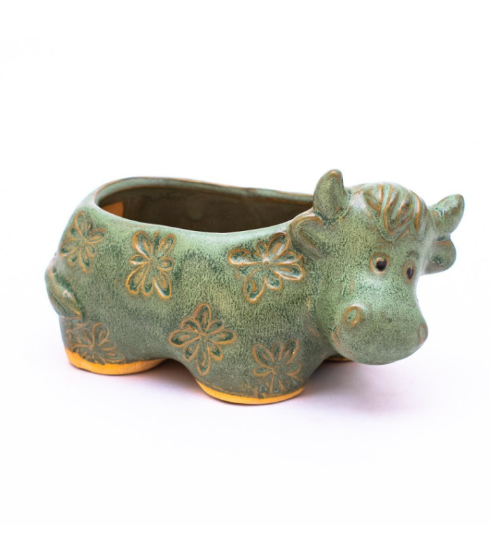 Maceta de vaquita 15.5x9x8cm