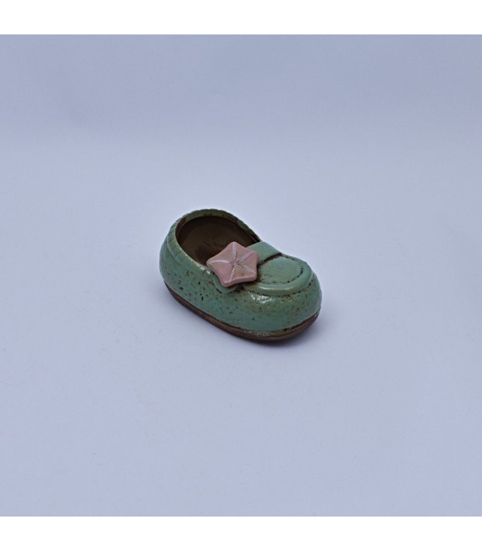 Maceta zapato con flor 13.5cm