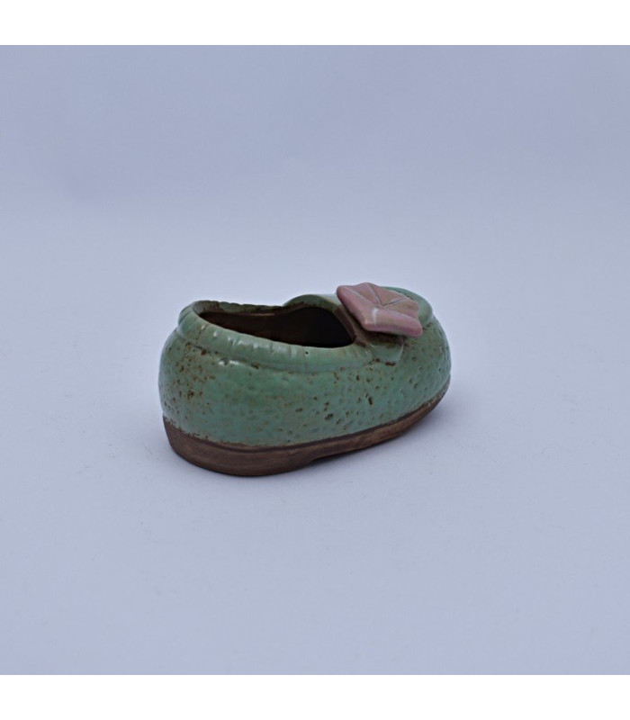 Maceta zapato con flor 13.5cm