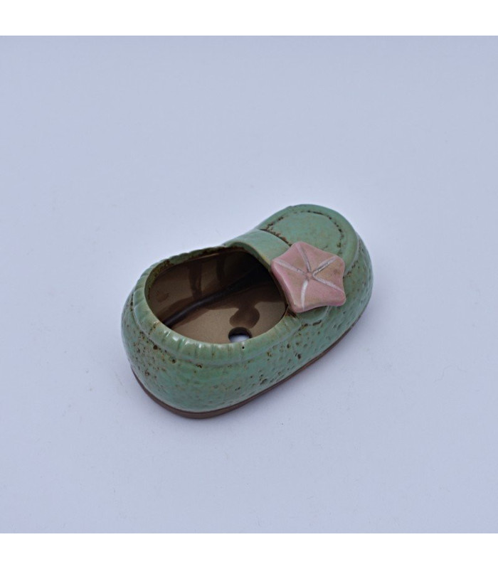 Maceta zapato con flor 13.5cm