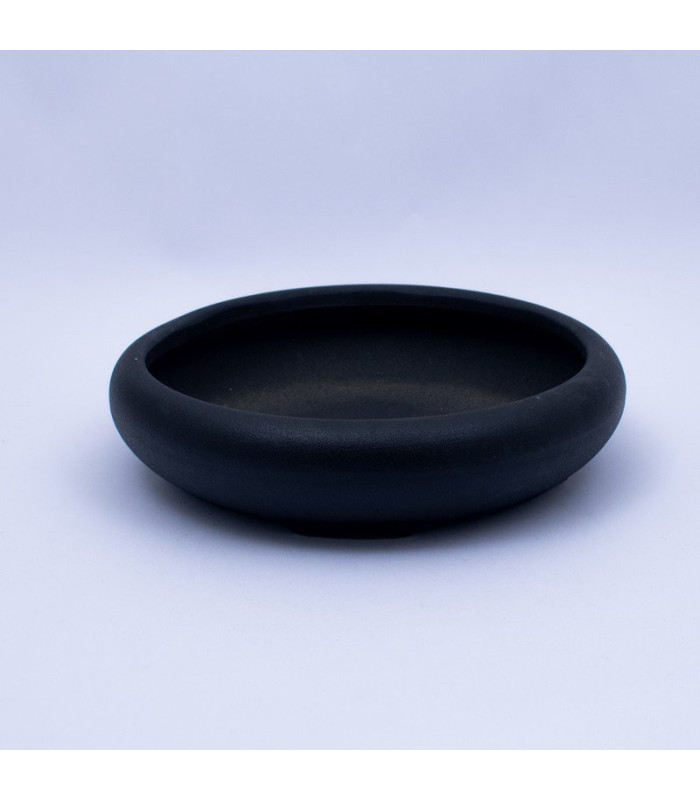 Maceta circular negro aspero 20cm