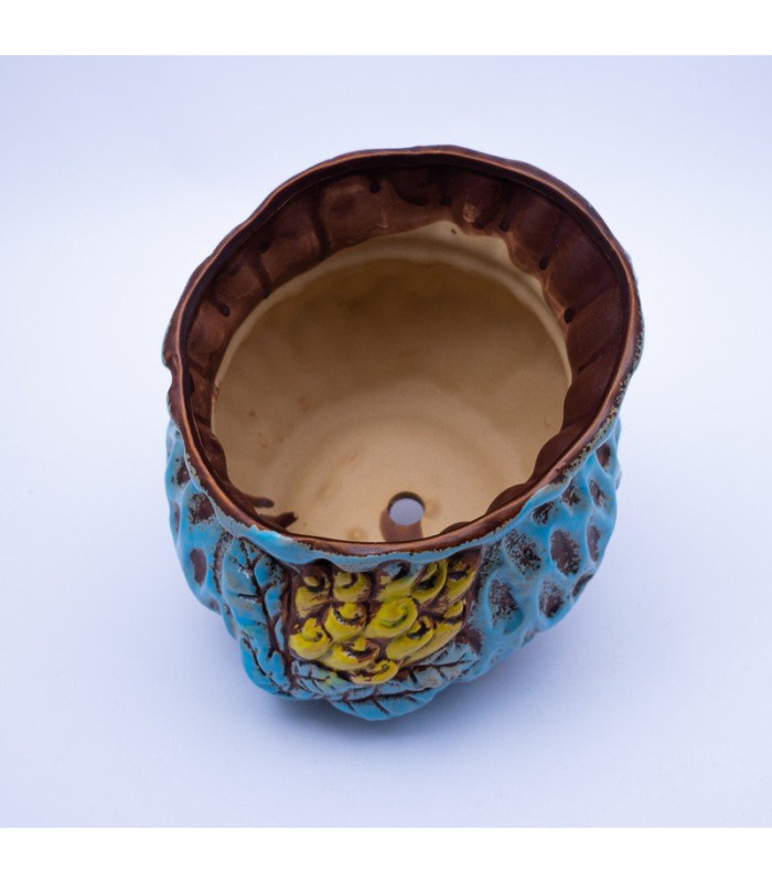 Maceta jarron con relieve 15x16.5cm