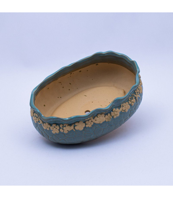 Maceta oval bajo 20x13x6cm