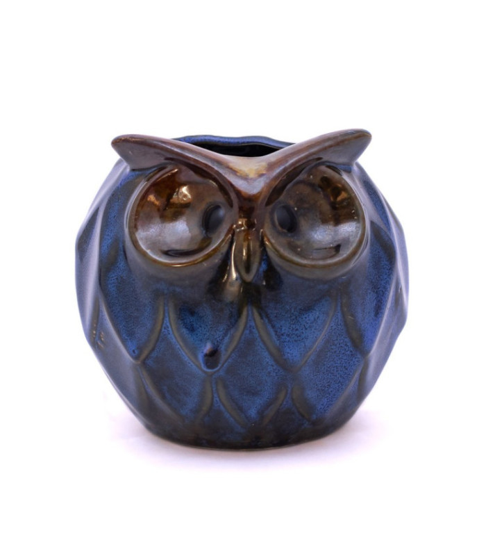 Maceta cristal buho 11.5x11.5cm