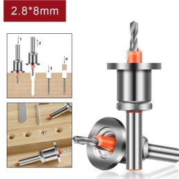 Mecha avellanadora con tope 8mm