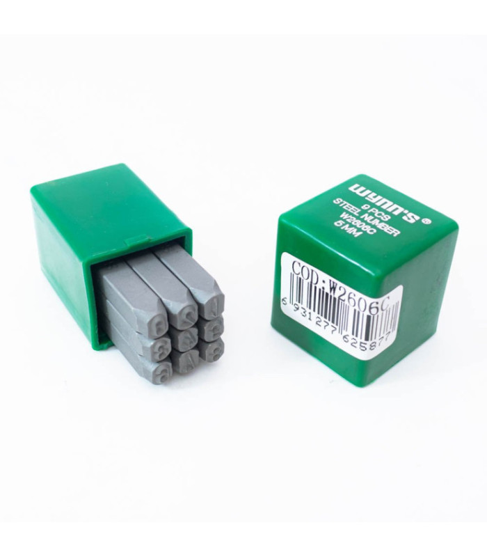Punzon con numeros de acero 5mm 9pc WYNNS