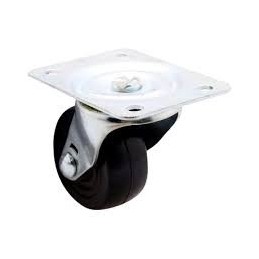 Rueda para mueble giratorio 50mm 20kg RUBBER
