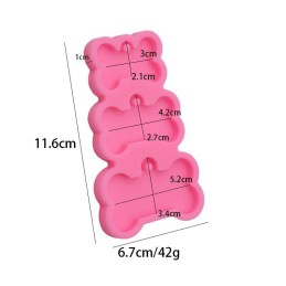 Molde de silicona dijes de hueso 3 tamaños