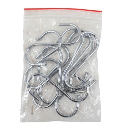 Gancho metalico tipo s 10pc 7cm